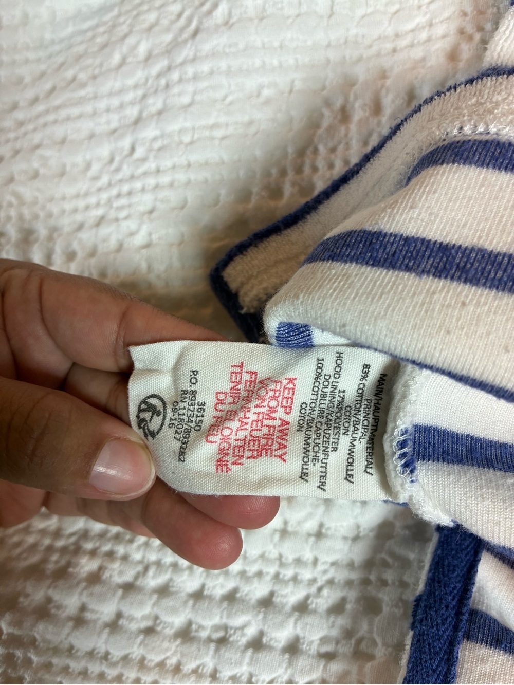Mini Boden Terry Cloth Swim Coverup Rainbow Navy Striped Dress 3-4 Year - Picture 6 of 7